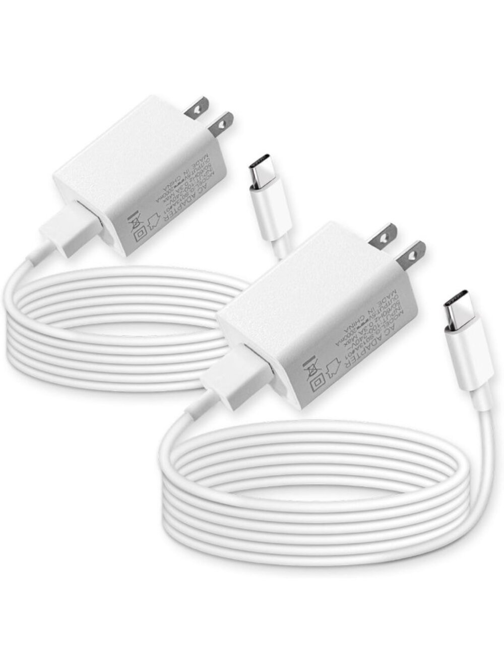 10FT USB C Power Cable 2-Pack for Security Cameras, Chargers & Accessories